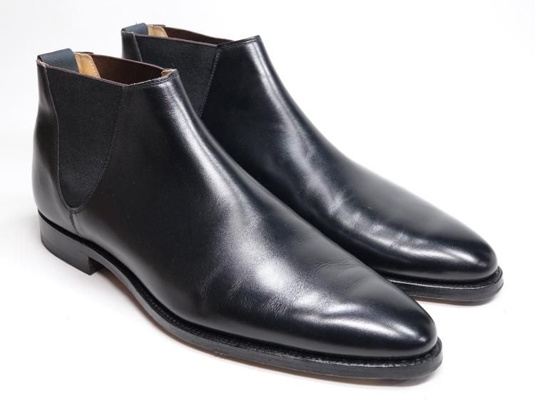 Crockett & Jones サイドゴアブーツ 黒＆シューツリー 8E 【公式通販】