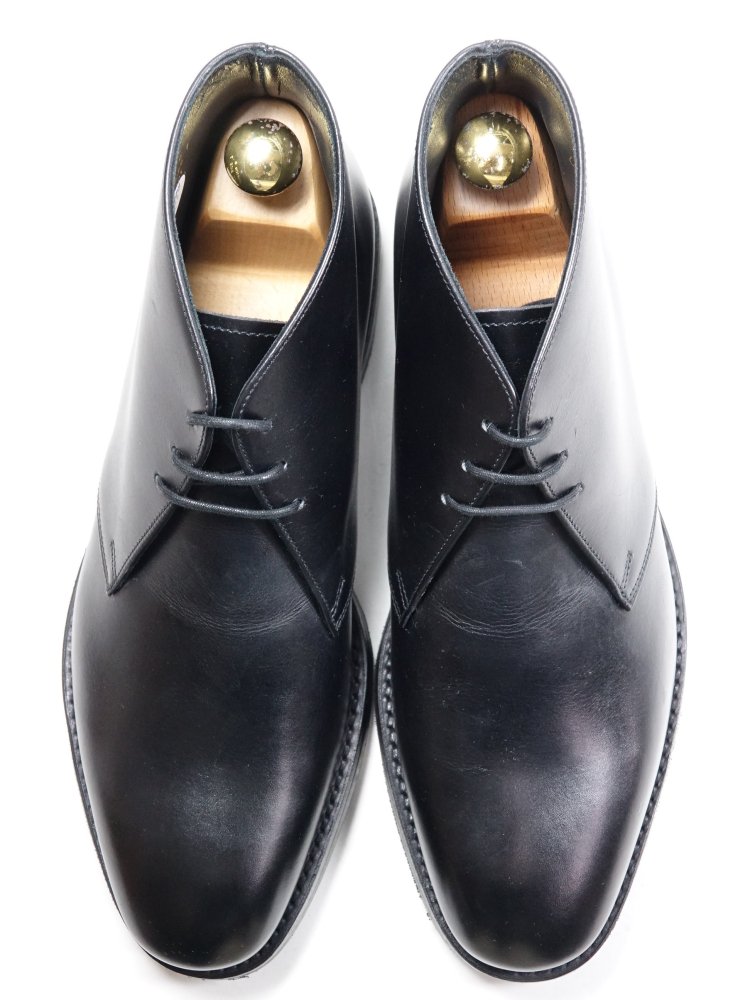 loake 、ローク(英国)チャッカブーツ黒 U S7ハーフ。美品 - www