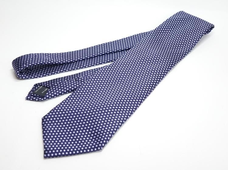 NT23 / 0406 極上 トムフォード TOMFORD ネクタイ パープル ドット柄