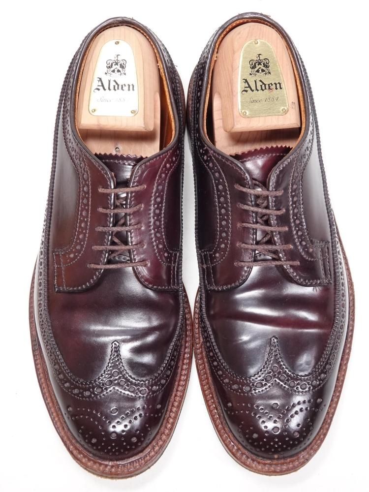 Alden オールデン コードバン ロングウィング D5511 Alden collection|D5511（ロングウイングチップ／バーガンディ