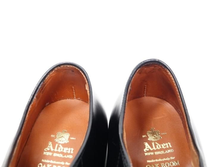 「8/14まで限定10%OFF」ALDEN オールデン　Vチップ　カーフ オールデン カーフ Vチップ ブラック （ALDEN 54411