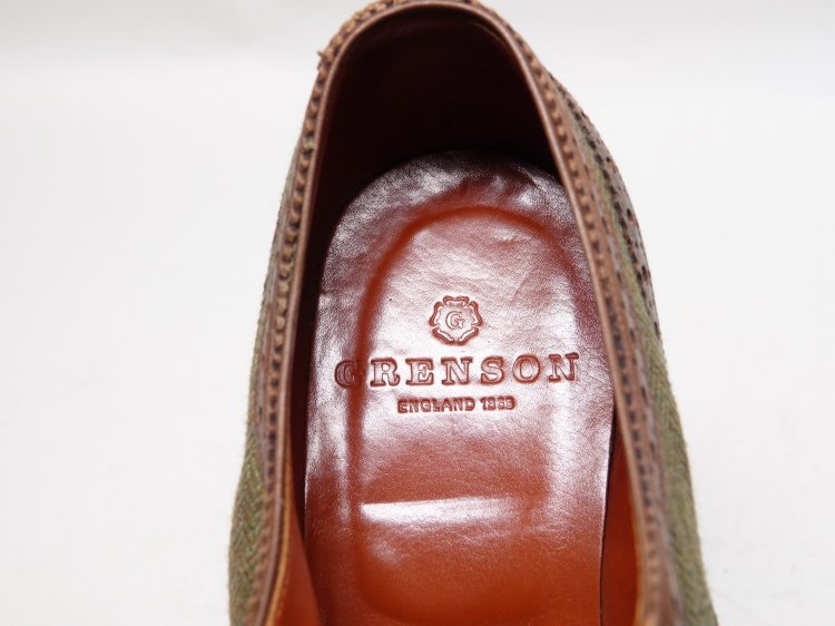 GRENSON グレンソン 革靴 ホールカット ツイード コンビ - ドレス/ビジネス