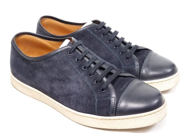 JOHN LOBB LEVAH スエードレザースニーカー UK6 ネイビー-