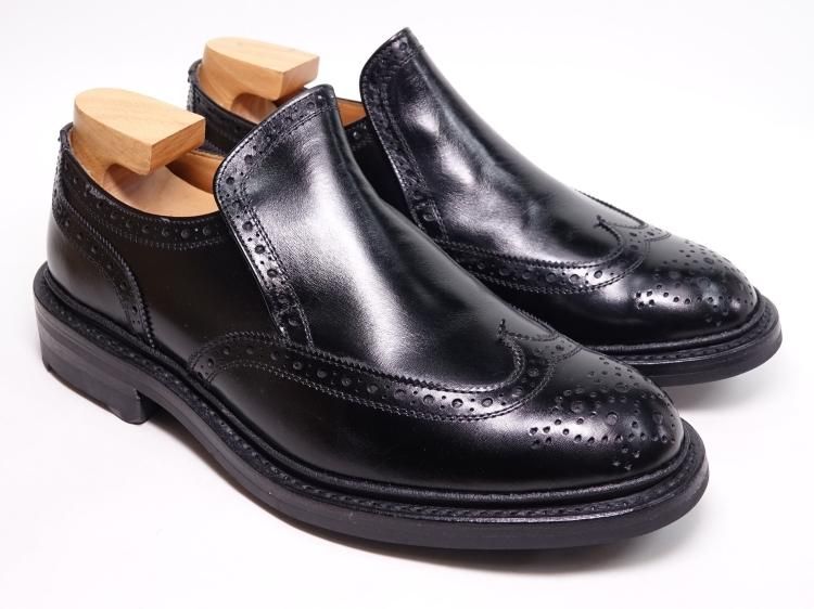 727 / 0904 使用数回 トリッカーズ スリッポン ブラック カーフ 9-5 ＃6510 - SHOESAHOLIC シューホリック 公式 |  高級中古靴専門の通販と買取ストア