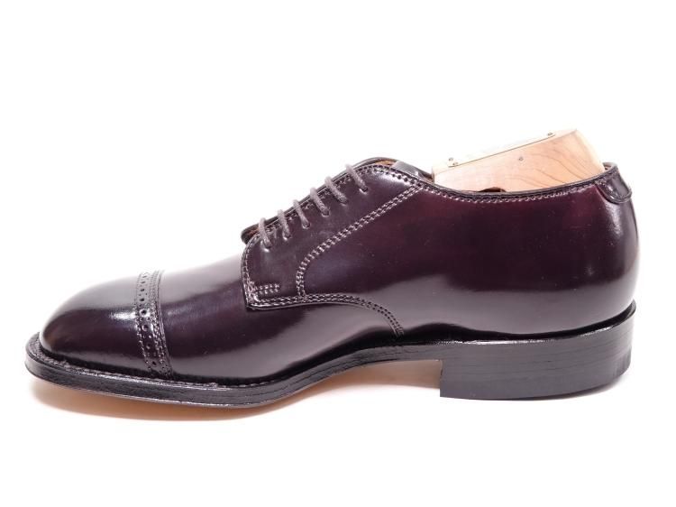 168 / 1006 試着程度 オールデン パンチドキャップトゥ バーガンディー