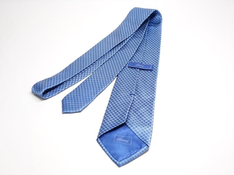 NT86 / 1014 極上 ブリオーニ BRIONI ネクタイ ブルー