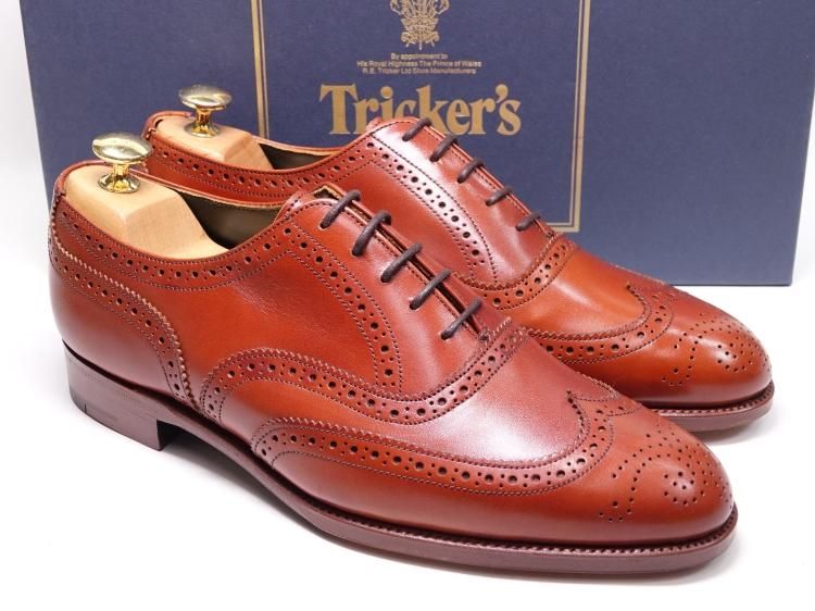 トリッカーズコードバンロングウイングチップサイズ7.5