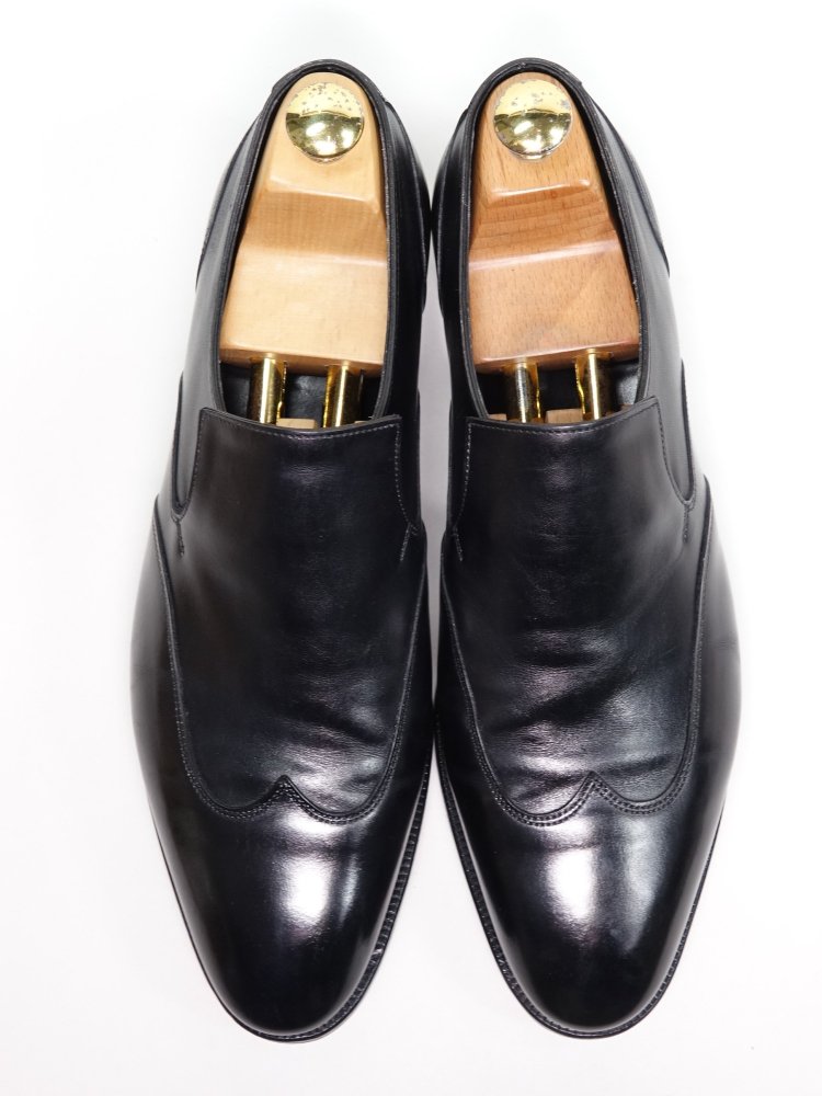 John Lobb Warick 7D ブラックスムースレザー靴 - 靴