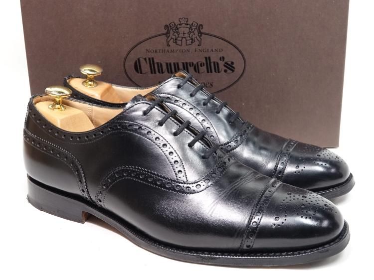 827 / 0420 美品 チャーチ ディプロマット DIPLOMAT ブラック カーフ 7.5F ＃173 - SHOESAHOLIC  シューホリック 公式 | 高級中古靴専門の通販と買取ストア