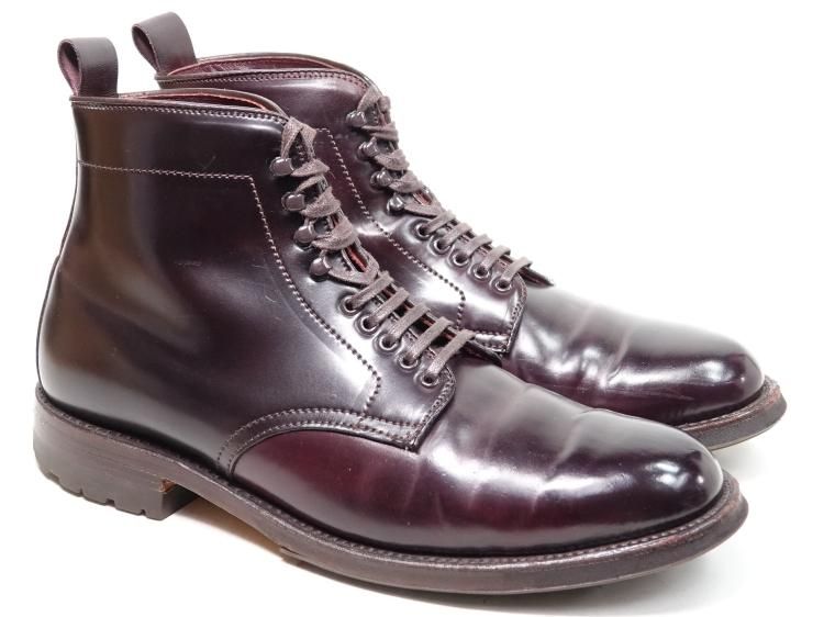 【ALDEN 】別注 BLACK CORDOVAN プレーントゥシューズ 8D