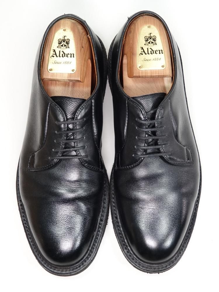 ALDEN オールデン プレーン 8D 306 / 0517 極上 オールデン プレーントゥ ブラック アルパインカーフ