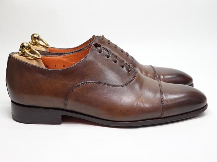 Santoni/サントーニ 茶 ストレートチップ グッドイヤーウェルト製法 ...