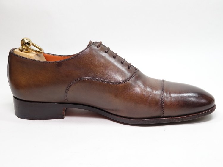 264 / 0604 中古 サントーニ ストレートチップ ダークブラウン カーフ 5 - SHOESAHOLIC シューホリック 公式 |  高級中古靴専門の通販と買取ストア