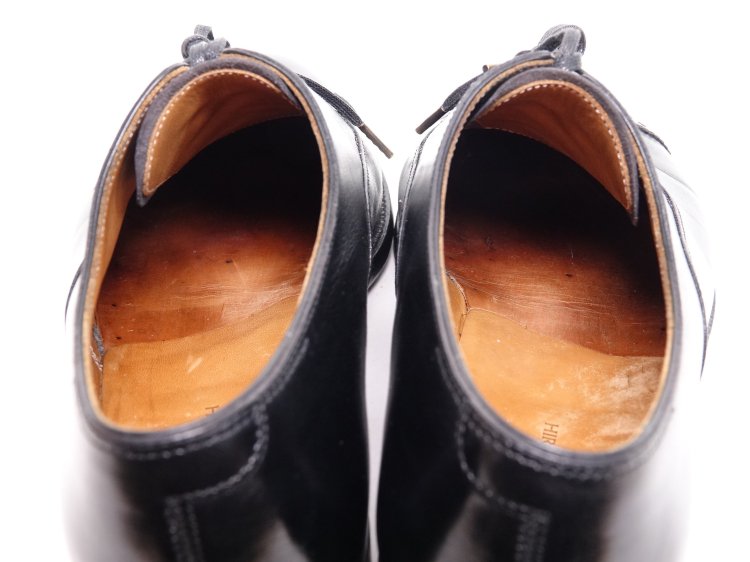 /  中古 ヒロヤナギマチ パンチドキャップトゥ ブラック カーフ .0E   SHOESAHOLIC シューホリック 公式    高級中古靴専門の通販と買取ストア