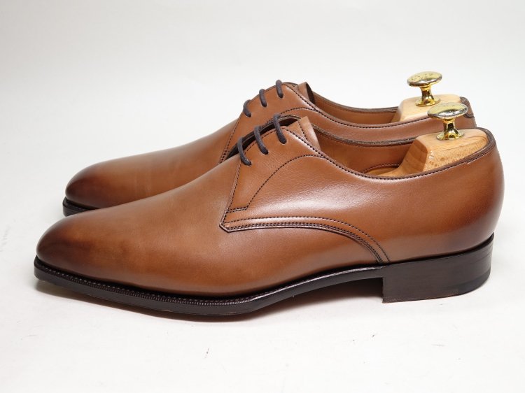 627 / 0712 使用数回 エドワードグリーン SHELTON 3アイレット ブラウン （バーントパイン） カーフ 6E ＃890 -  SHOESAHOLIC シューホリック 公式 | 高級中古靴専門の通販と買取ストア