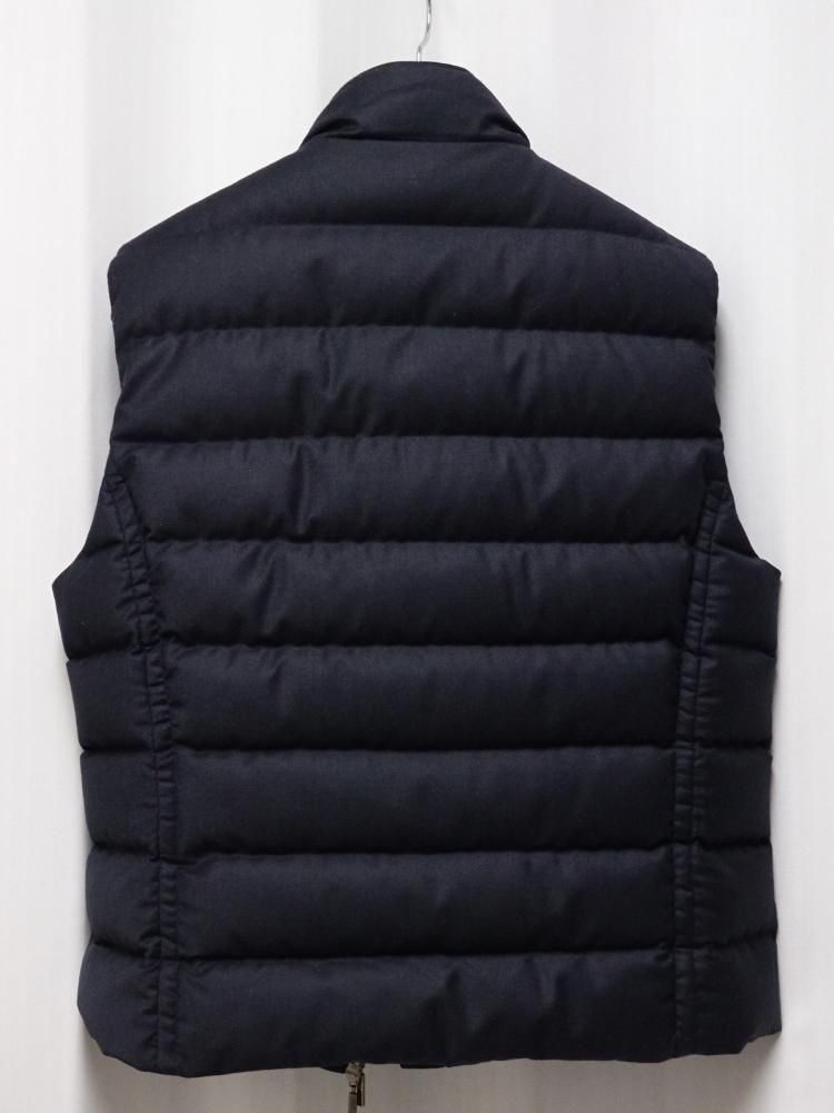 美品　MOORER ダークネイビーダウンベスト　値下げ 美品MOORER ダークネイビーダウンベスト