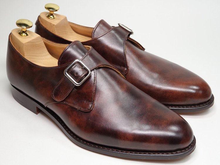 720 / 0814 使用数回 トリッカーズ LEWISTON シングルモンク ダークブラウン ミュージアムカーフ 7.5 - 5 -  SHOESAHOLIC シューホリック 公式 | 高級中古靴専門の通販と買取ストア