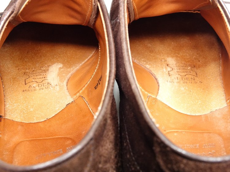 635 / 1107 美品 オールデン パンチドキャップトゥ ダークブラウン スエード 7.5D ＃54092 モディファイドラスト -  SHOESAHOLIC シューホリック 公式 | 高級中古靴専門の通販と買取ストア