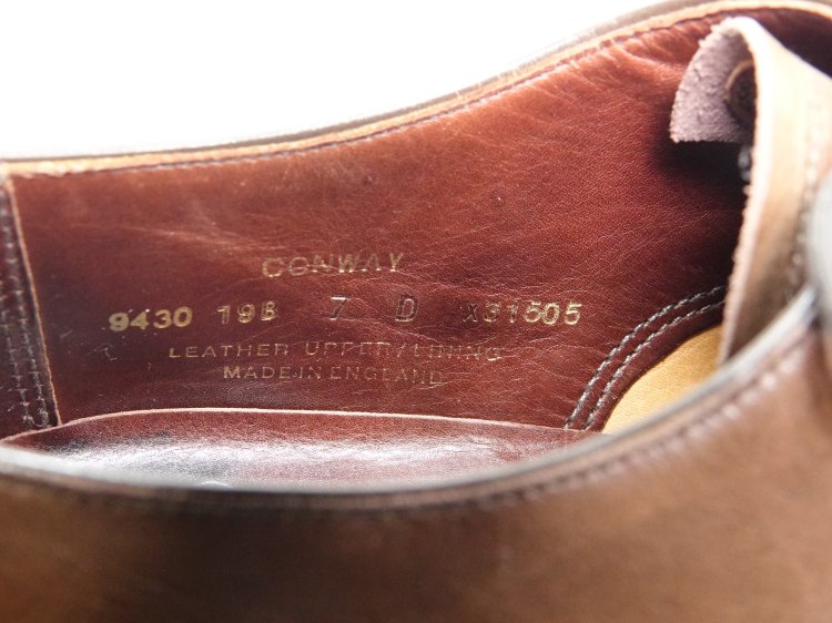 934 / 1112 美品 クロケット＆ジョーンズ CONWAY プレーントゥ ダークブラウン カーフ 7D - SHOESAHOLIC  シューホリック 公式 | 高級中古靴専門の通販と買取ストア