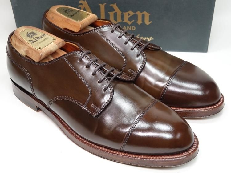 ラウンド Alden ストレートチップ コードバン Alden 8.5E オールデン