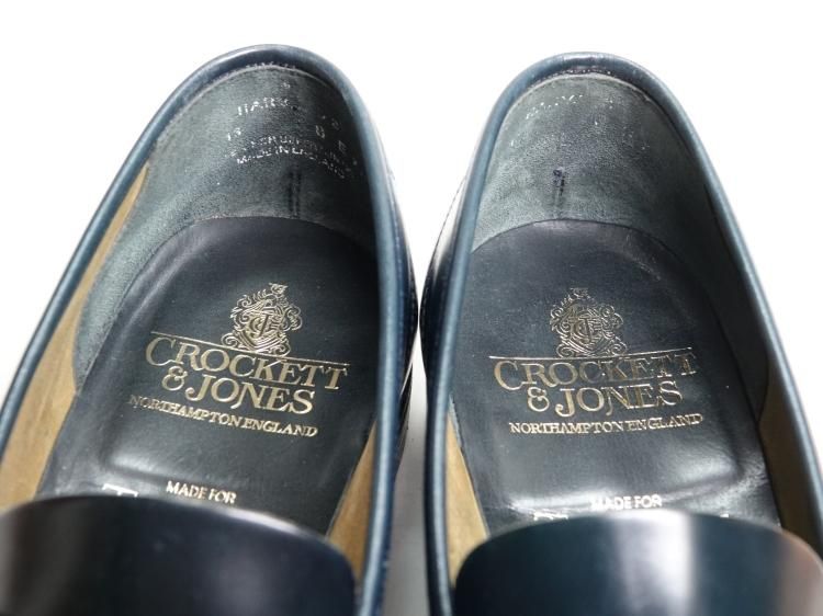 CROCKETT & JONES ネイビー ローファー コードバン クロケットアンド