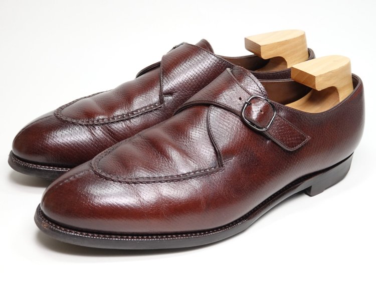 428 / 0123 極上 宮城興業 シングルモンクUチップ ダークブラウン グレインレザー 8.5 - SHOESAHOLIC シューホリック 公式  | 高級中古靴専門の通販と買取ストア