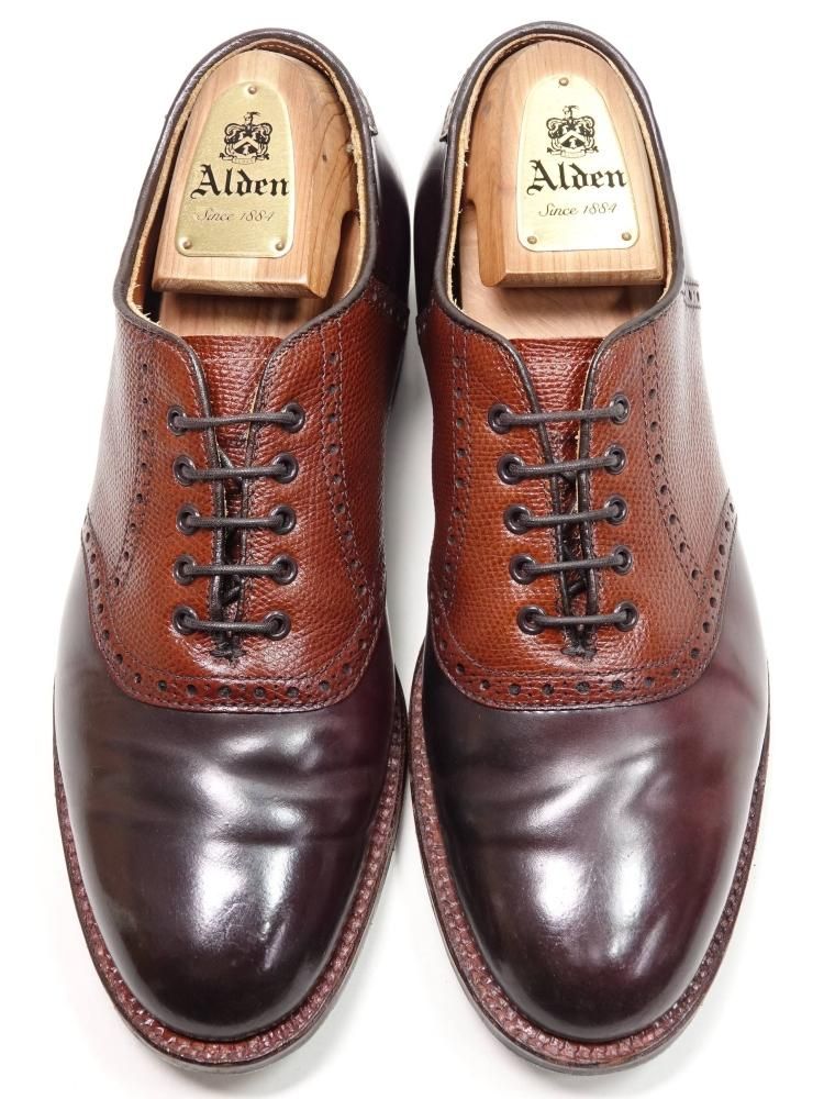 希少ALDEN ビームス別注コードバンサドルシューズ8(26cm程度)