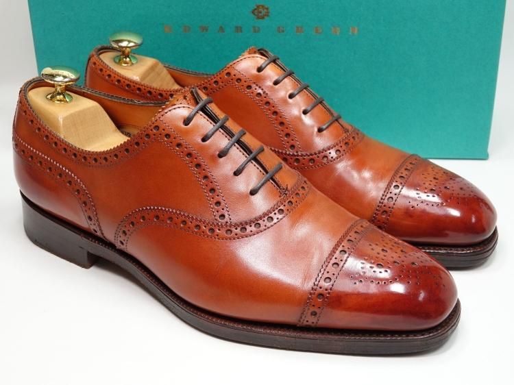 美品 純正箱ツリー付 エドワードグリーン CADOGAN カドガン 日本未発売 EDWARD GREEN CADGAN カドガン UK8 シューツリー付