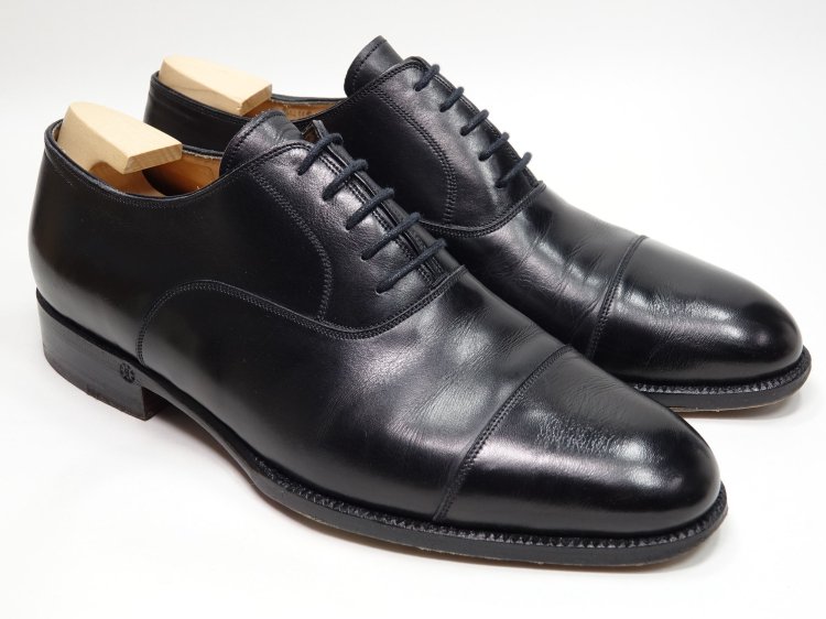 067 / 0504 美品 ボノーラ BONORA ストレートチップ （一部ウッドネイル製法） ブラック カーフ 5 - SHOESAHOLIC シューホリック  公式 | 高級中古靴専門の通販と買取ストア