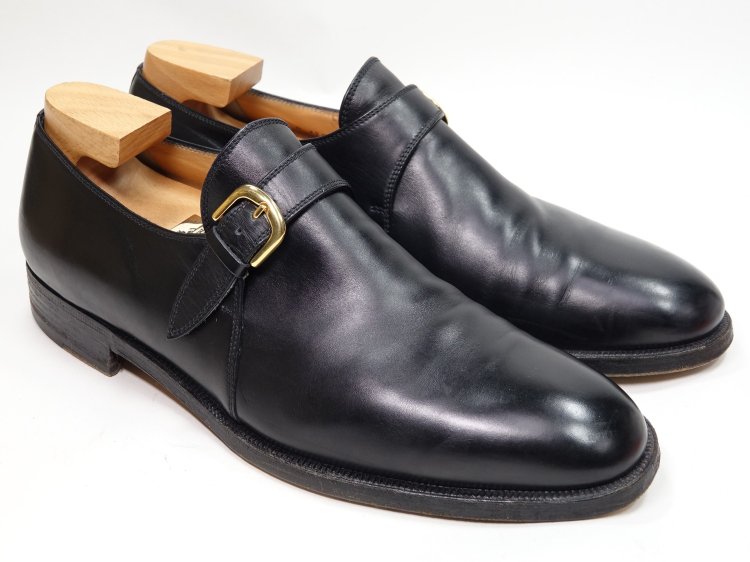 884 / 0607 美品 タニノクリスチー シングルモンク ブラック カーフ 9.5 - SHOESAHOLIC シューホリック 公式 |  高級中古靴専門の通販と買取ストア