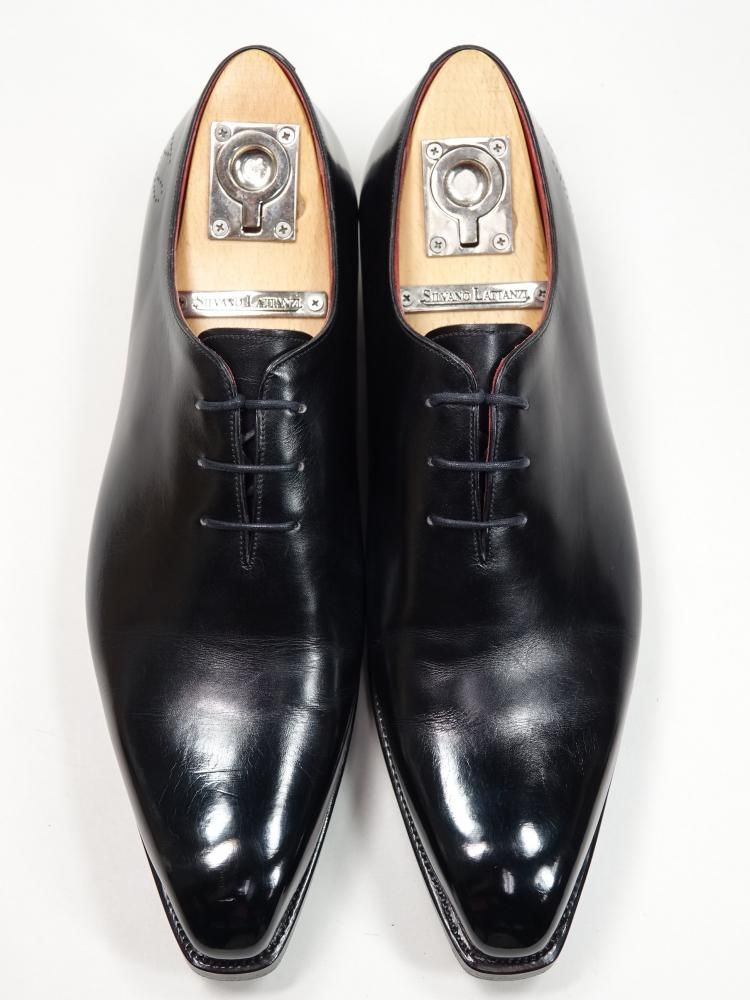 美品】シルヴァノラッタンジ ホールカット ブラックカーフ 6 【公式通販】