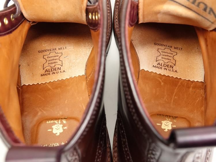 【付属品完備】　オールデン  ウィングチップ　コードバン  ブーツ ALDEN】オールデン 44621H ウイングチップブーツ ラベロ コード