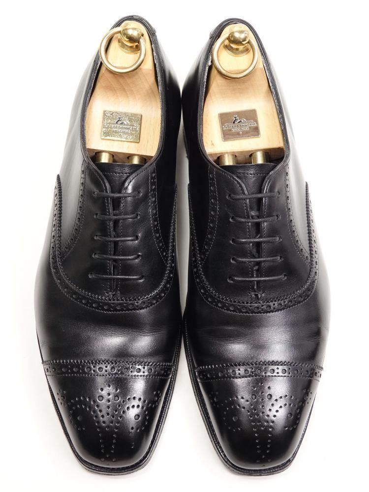 470 / 0828 美品 エドワードグリーン アスキス ASQUITH ブラック