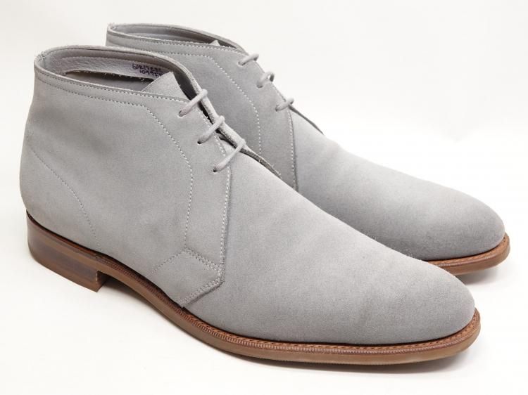 484 /828 極上 エドワードグリーン アンラインドチャッカ グレー