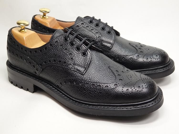 572 / 0915 試着程度 チーニー AVON C フルブローグ ブラック グレイン