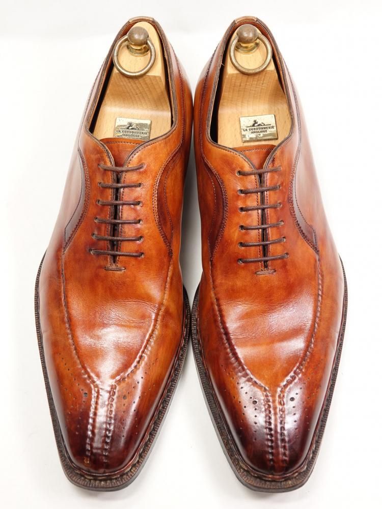 【新品】22万スキンステッチ 外商購入品 Santoni サントーニ レザー 靴 190 / 0920 極上 サントーニ （リミテッドエディション） スキン