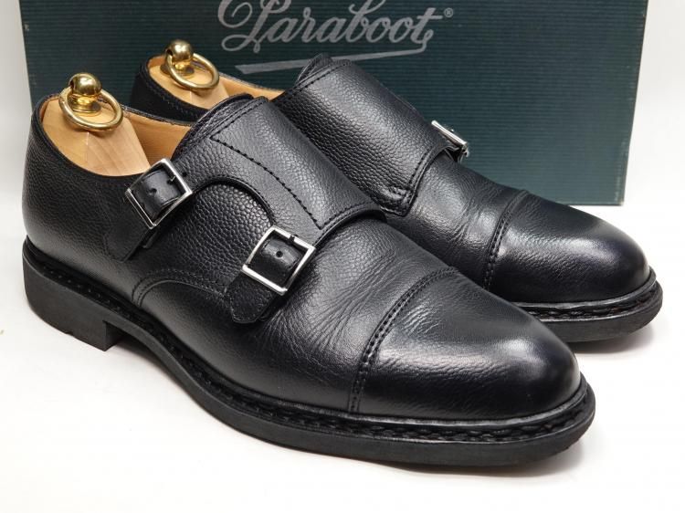 PARABOOT パラブーツ POE ポー ダブルモンク ストレート 黒 UK9 / 27.5