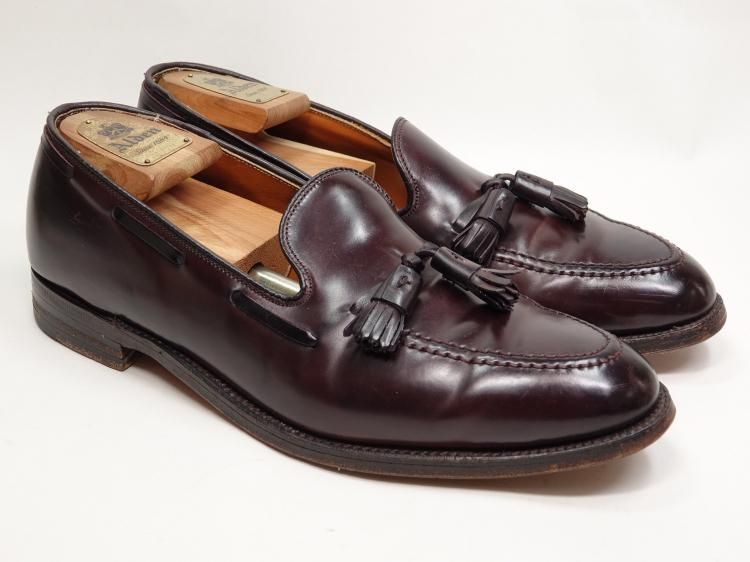 オールデン　タッセルローファーコードバン　バーガンディーシューツリーset 577 / 1003 美品 オールデン タッセルローファー バーガンディー