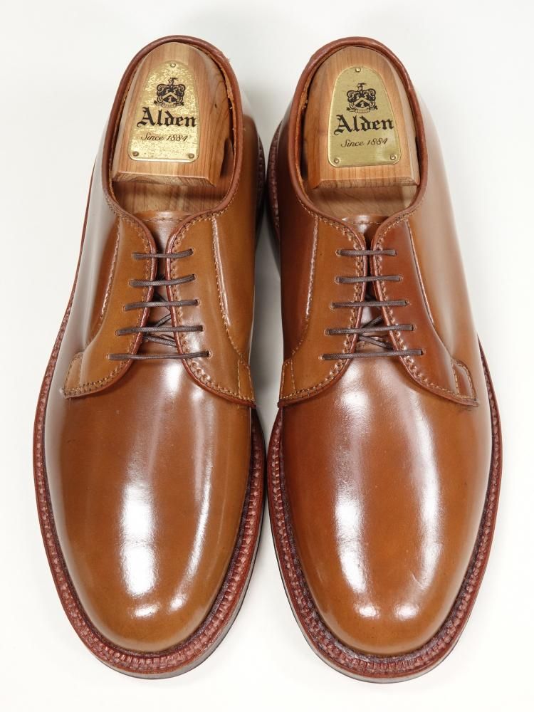hiro【ウィスキーコードバン】 プレーントゥ 10.5 D【ALDEN】 hiro【ウィスキーコードバン】 プレーントゥ 10.5 D【ALDEN