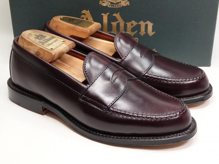 707 / 1022 試着程度 オールデン ローファー バーガンディー