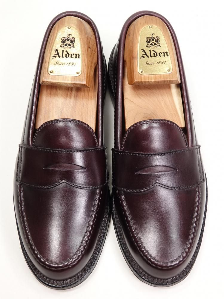 707 / 1022 試着程度 オールデン ローファー バーガンディー