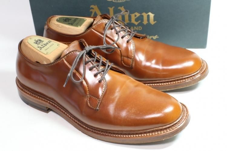 Alden #9905 オールデン プレーントゥ ウィスキー 8.5D - ドレス/ビジネス