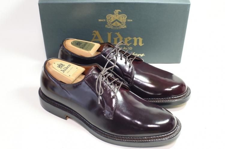 486ほぼ新品オールデン ALDEN コードバン プレーントゥ 8D #990 