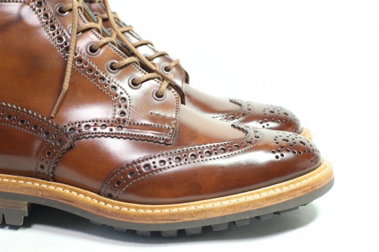 488ほぼ新品トリッカーズ Tricker'sコードバンブーツツリー付き