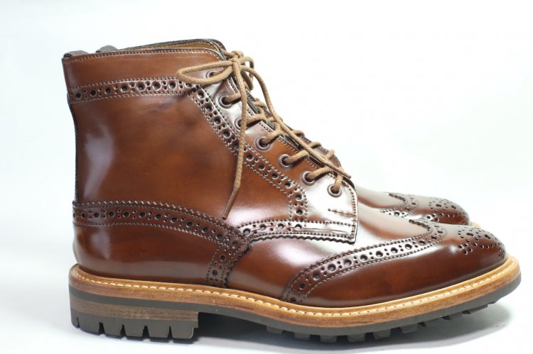 488ほぼ新品トリッカーズ Tricker'sコードバンブーツツリー付き ...