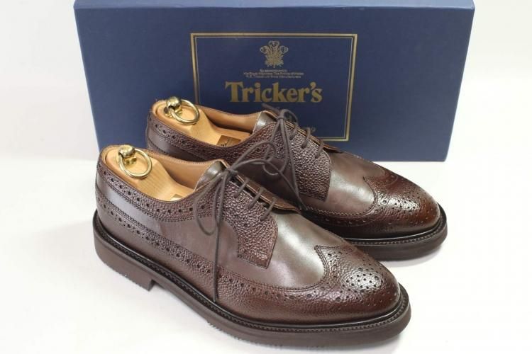 トリッカーズ Tricker's Crocket ウイングチップシューズ 英国製 10 1