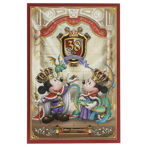 ポストカード 優雅な王国風 東京ディズニーランド 38周年記念限定