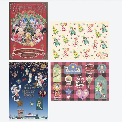 ポストカード 4枚セット ディズニー・クリスマス2021限定 東京