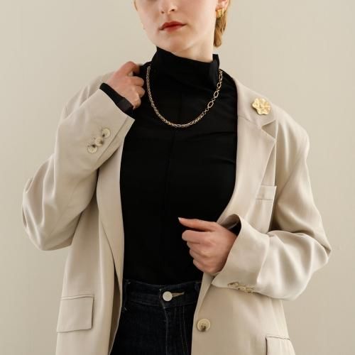 JewCas シアーハイネックトップス (black) [JC4204-2