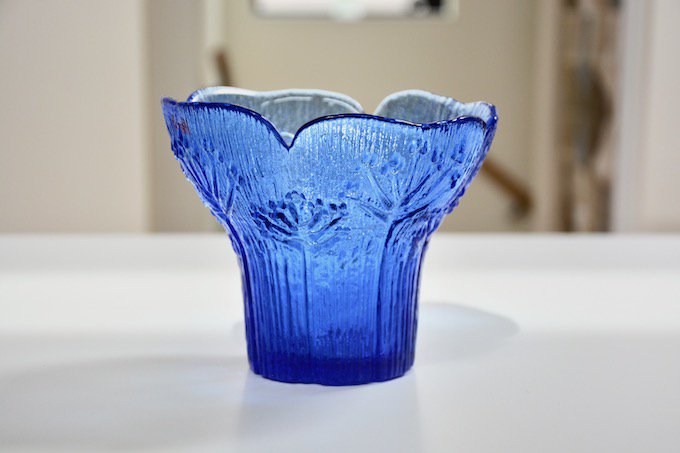 フィンランドMantsalan Lasisepatガラス花瓶/ブルー - まいにち北欧